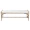 Bali & Pari Nasim Modern Bohemian Natural Seagrass and Metal Accent Bench 240-13450-ZORO - alternate 3